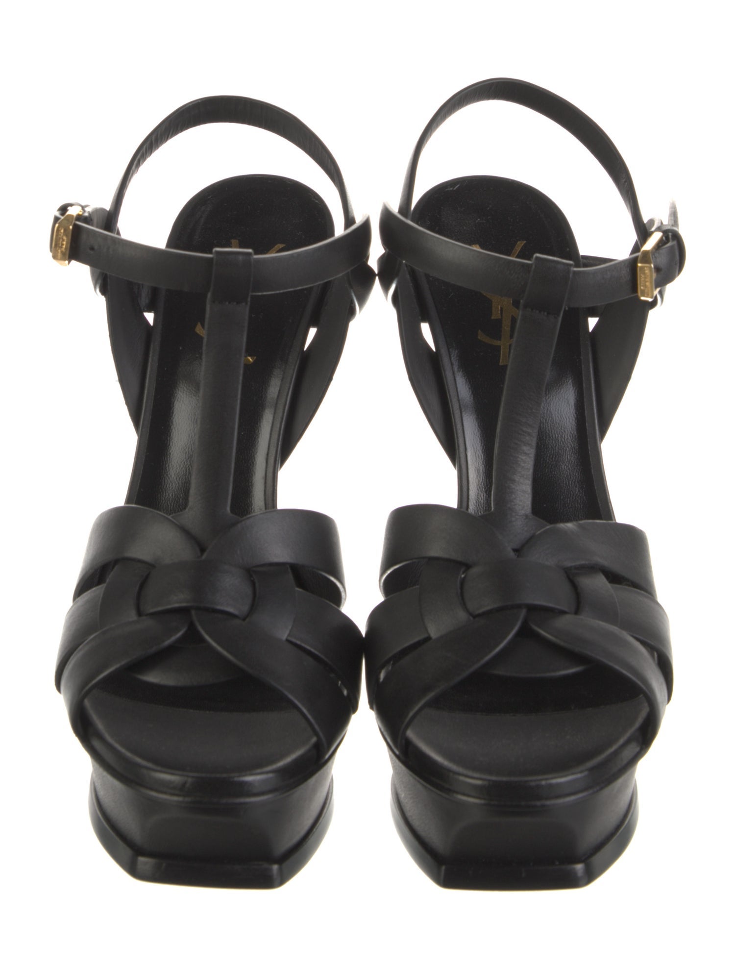 Saint Laurent Leather T-Strap Sandals